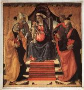 Domenicho Ghirlandaio Thronende Madonna mit den Heiligen Petrus,Clemens,Sebastian und Paulus oil on canvas